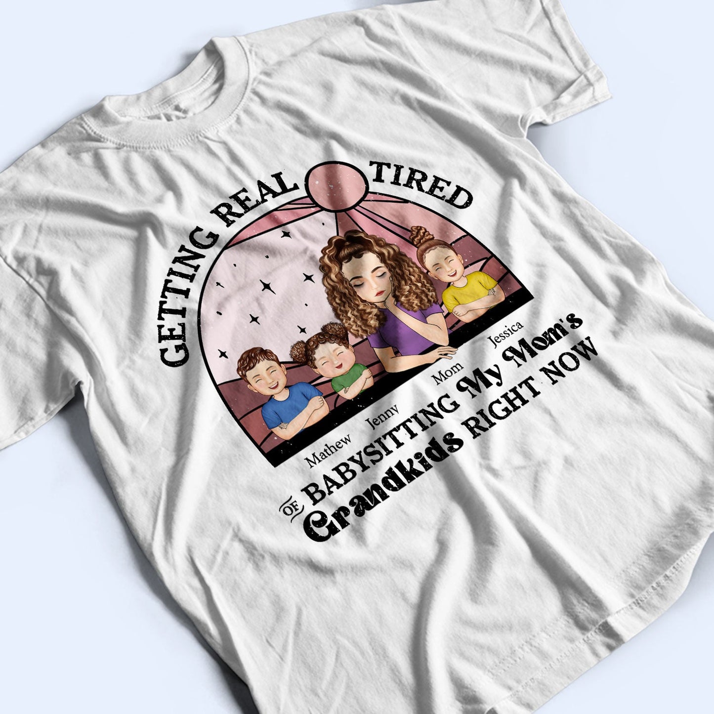 My Mom's Grandkids - Gift For Mom And Aunt - Personalized T Shirt