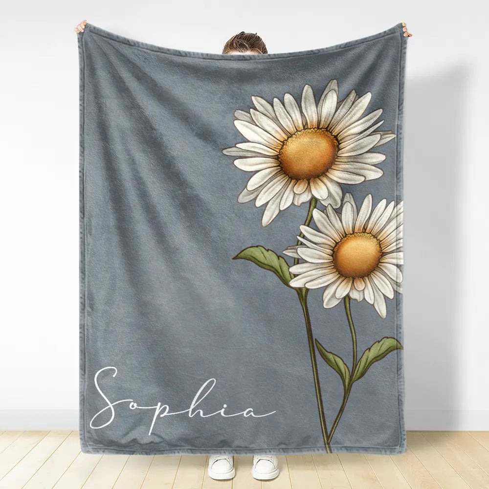 Birth Month Flowers Bloom Where You're Planted - Personalized Fleece Blanket