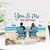 Back View Couple Sitting Beach Landscape Personalized Acrylic Plaque
