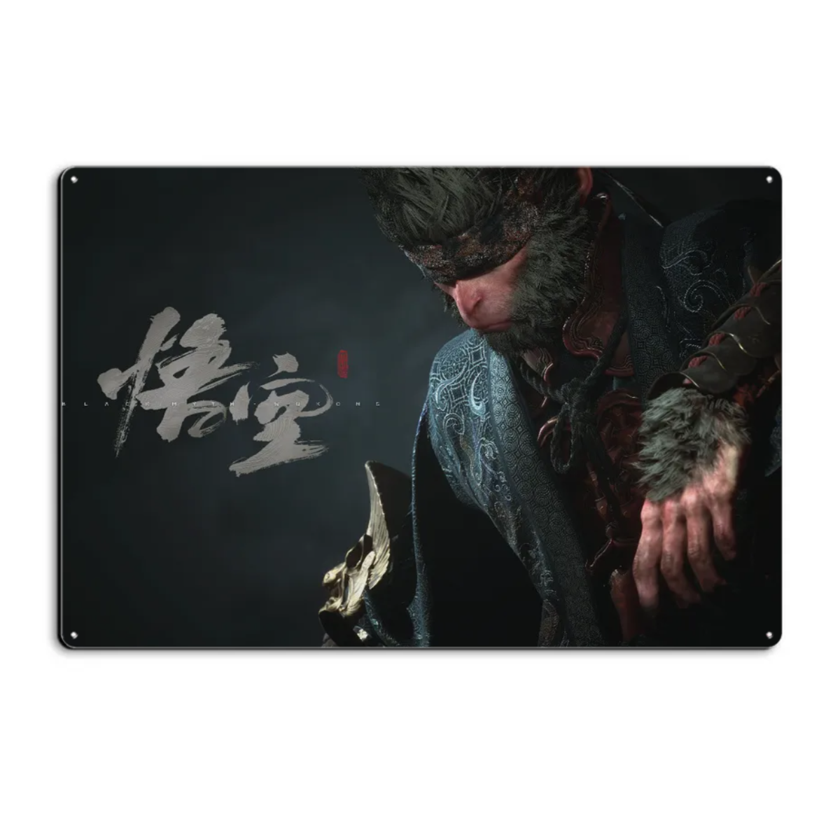 3A Masterpiece Black Myth Wukong Game Metal Sign,Wall Art for Room