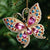 Butterfly 3D Effect Christmas Acrylic Ornaments, Decorations Gifts for Women Girls Mom Sisters