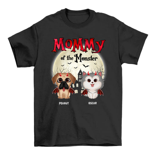 Mommy Of The Monsters Halloween Watercolor Cute Dogs Personalized Shirt