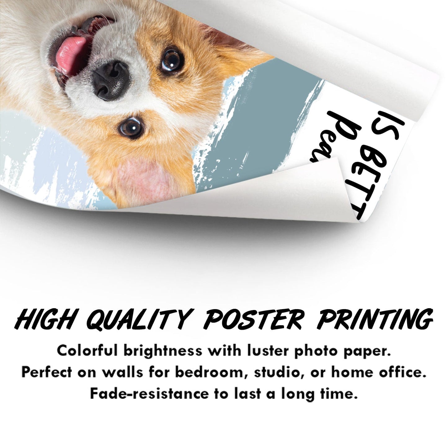 Custom Photo Life Is Better With Dog Cat - Gift For Pet Lovers - Personalized Poster