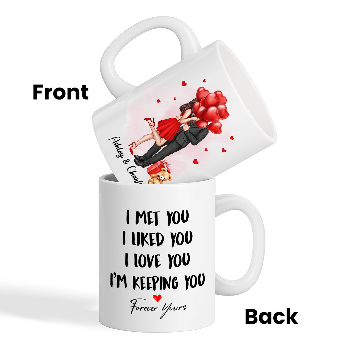 Elegant Couple I Met You I Love You Personalized Mug