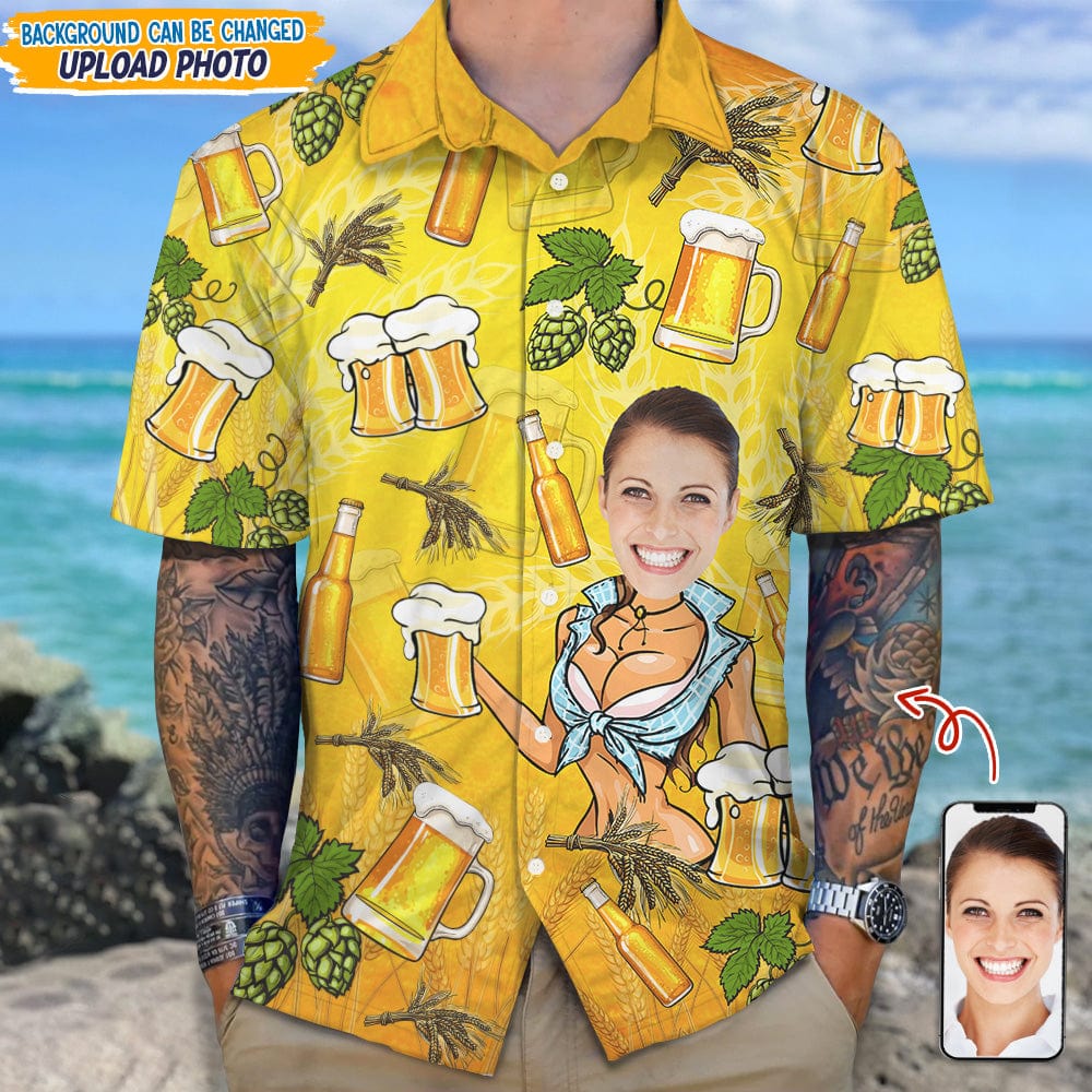 Custom Face Photo - Gift For Husband And Boyfriend - Personalized Custom Hawaiian Shirt