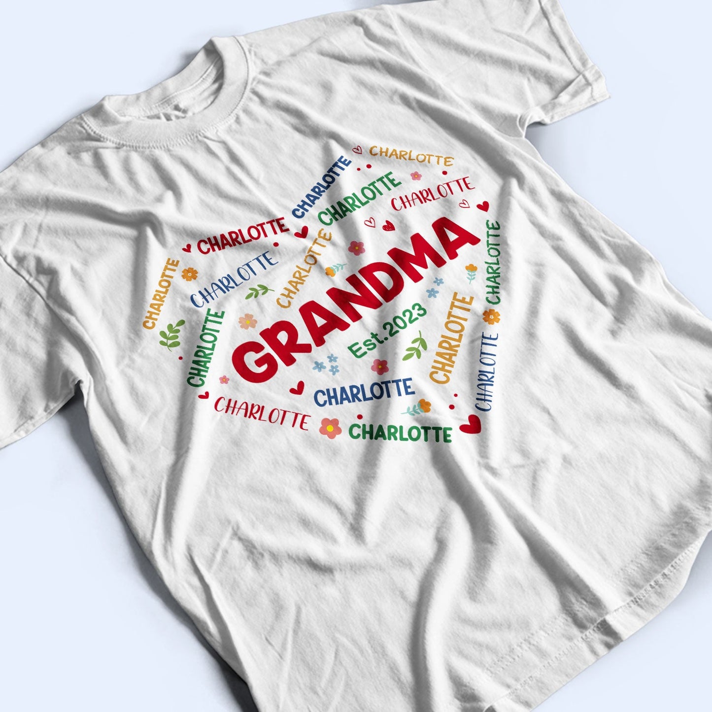 Love Grandma Mom Mum - Gift For Mother, Grandmother - Personalized T Shirt