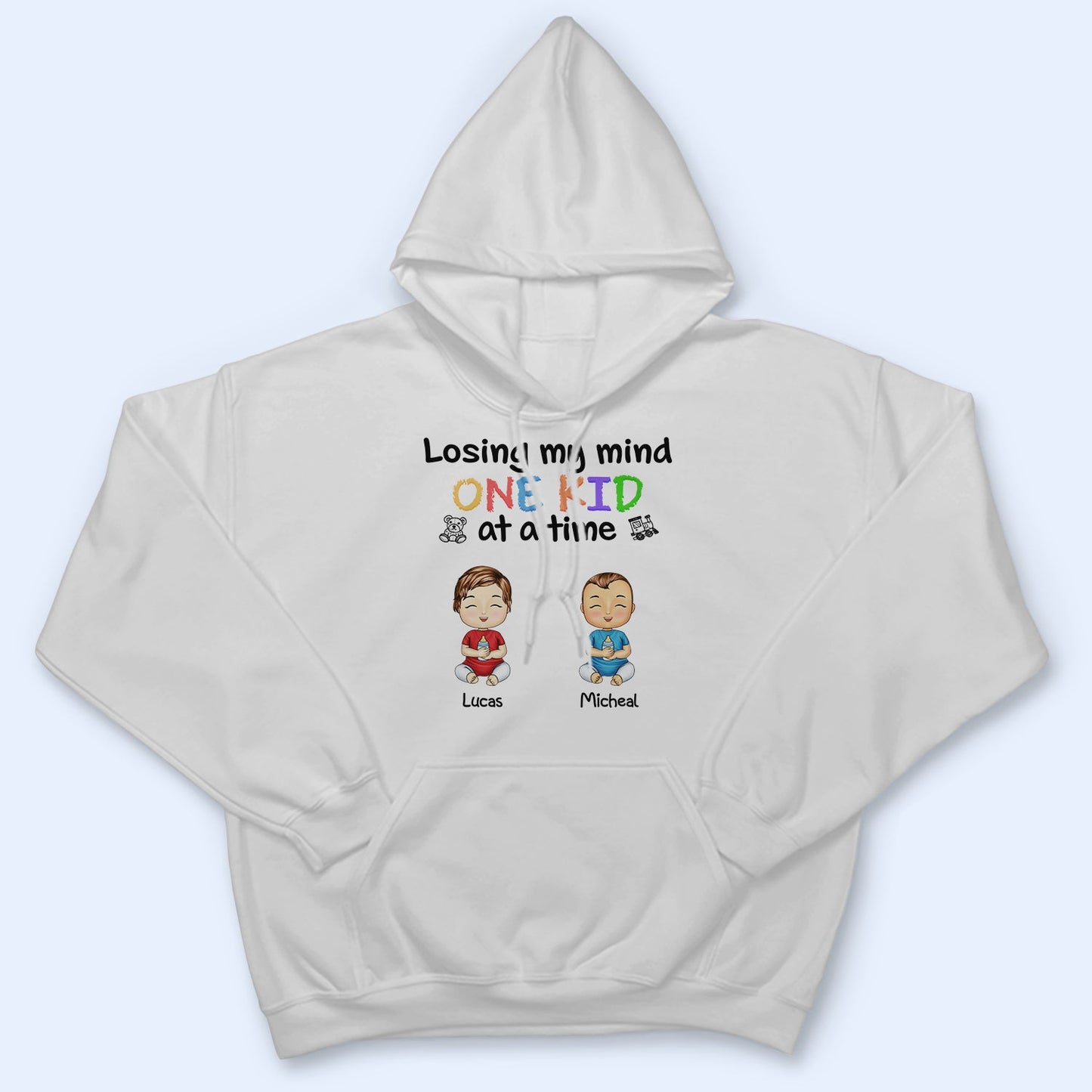 Losing My Mind One Kid At A Time - Gift For Mother, Father, Grandma, Grandpa - Personalized Custom T Shirt