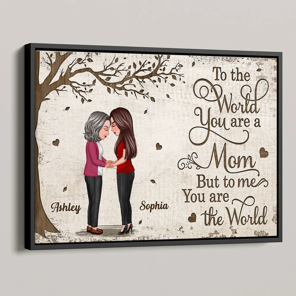 Mother Daughter Holding Hands Under Tree Gift For Mother Personalized Poster