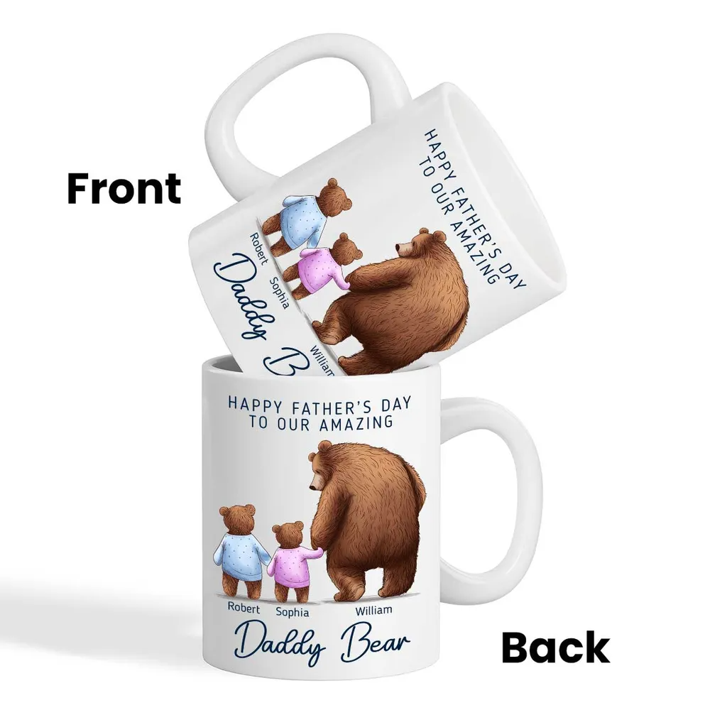 Happy Father‘s Day To Amazing Daddy Bear Personalized Mug