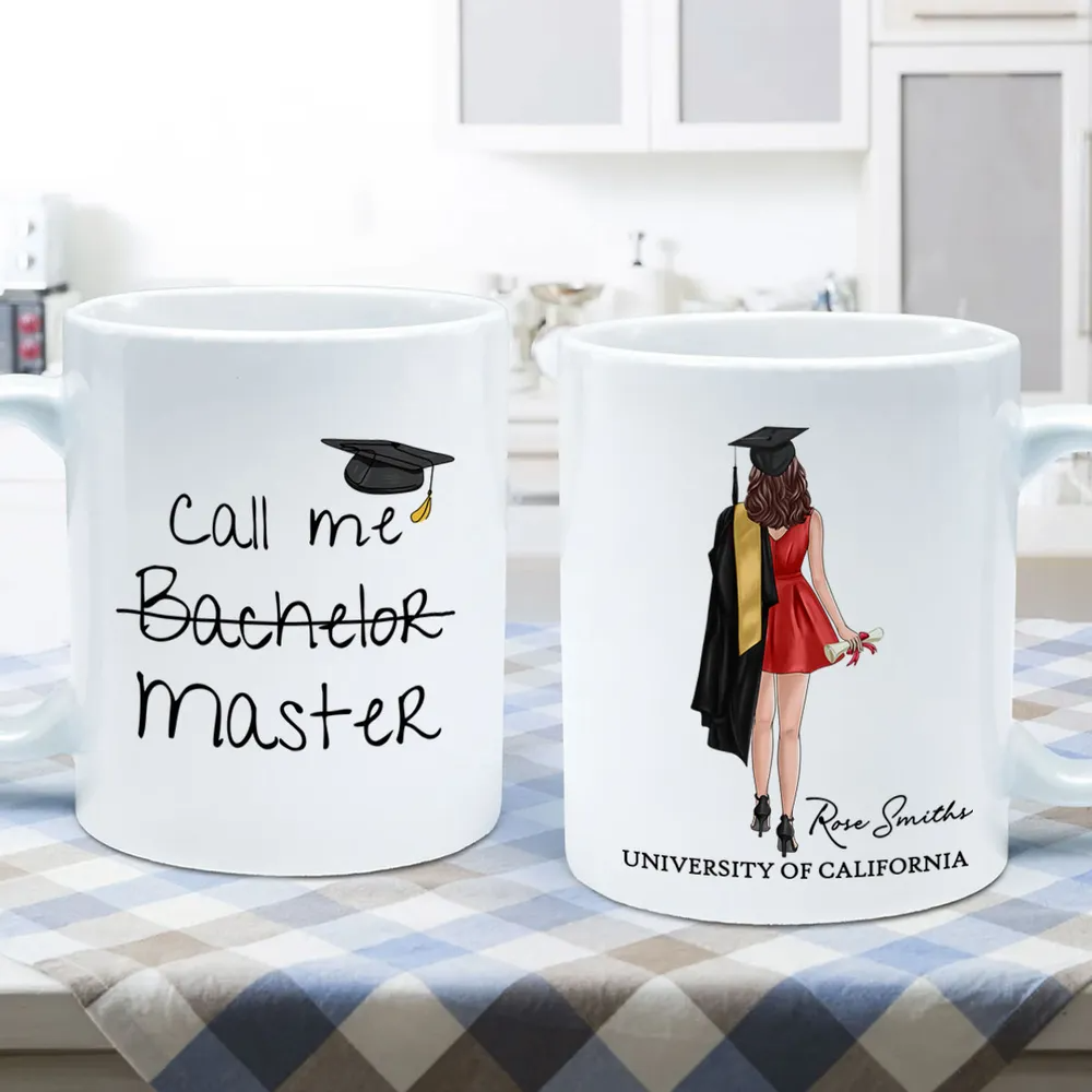 Call Me Master Bachelor Graduation Gift Personalized Mug