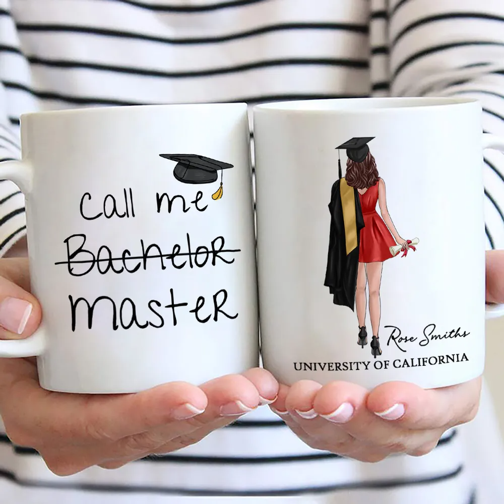 Call Me Master Bachelor Graduation Gift Personalized Mug