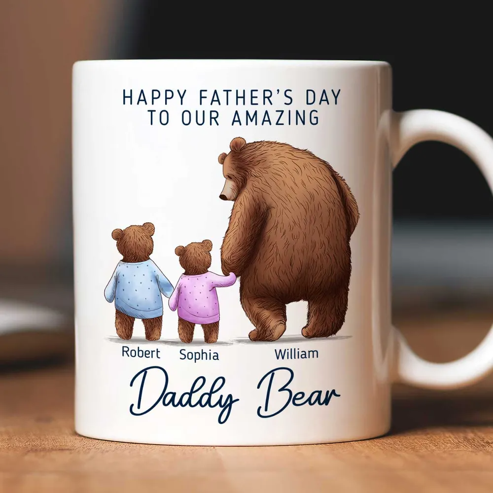 Happy Father‘s Day To Amazing Daddy Bear Personalized Mug