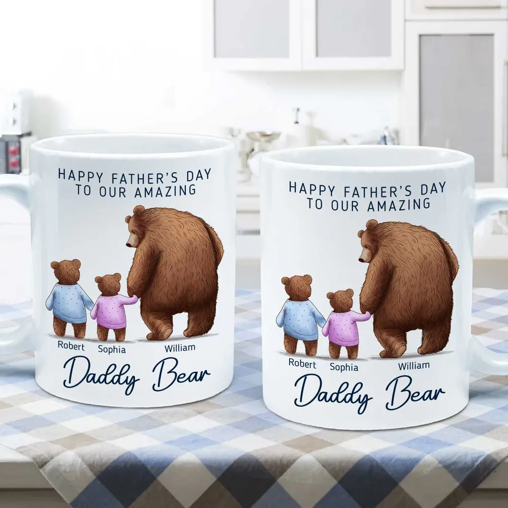 Happy Father‘s Day To Amazing Daddy Bear Personalized Mug