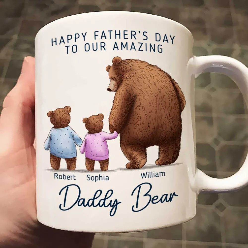 Happy Father‘s Day To Amazing Daddy Bear Personalized Mug