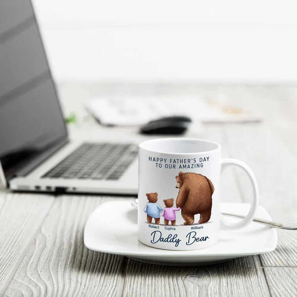 Happy Father‘s Day To Amazing Daddy Bear Personalized Mug