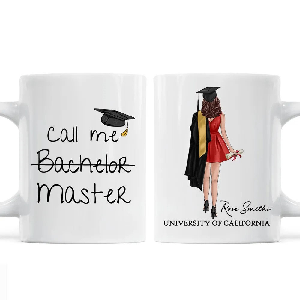 Call Me Master Bachelor Graduation Gift Personalized Mug