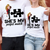 Couple Perfect Match Puzzle Couple Hugging Kissing Valentine‘s Day Personalized Matching Shirts