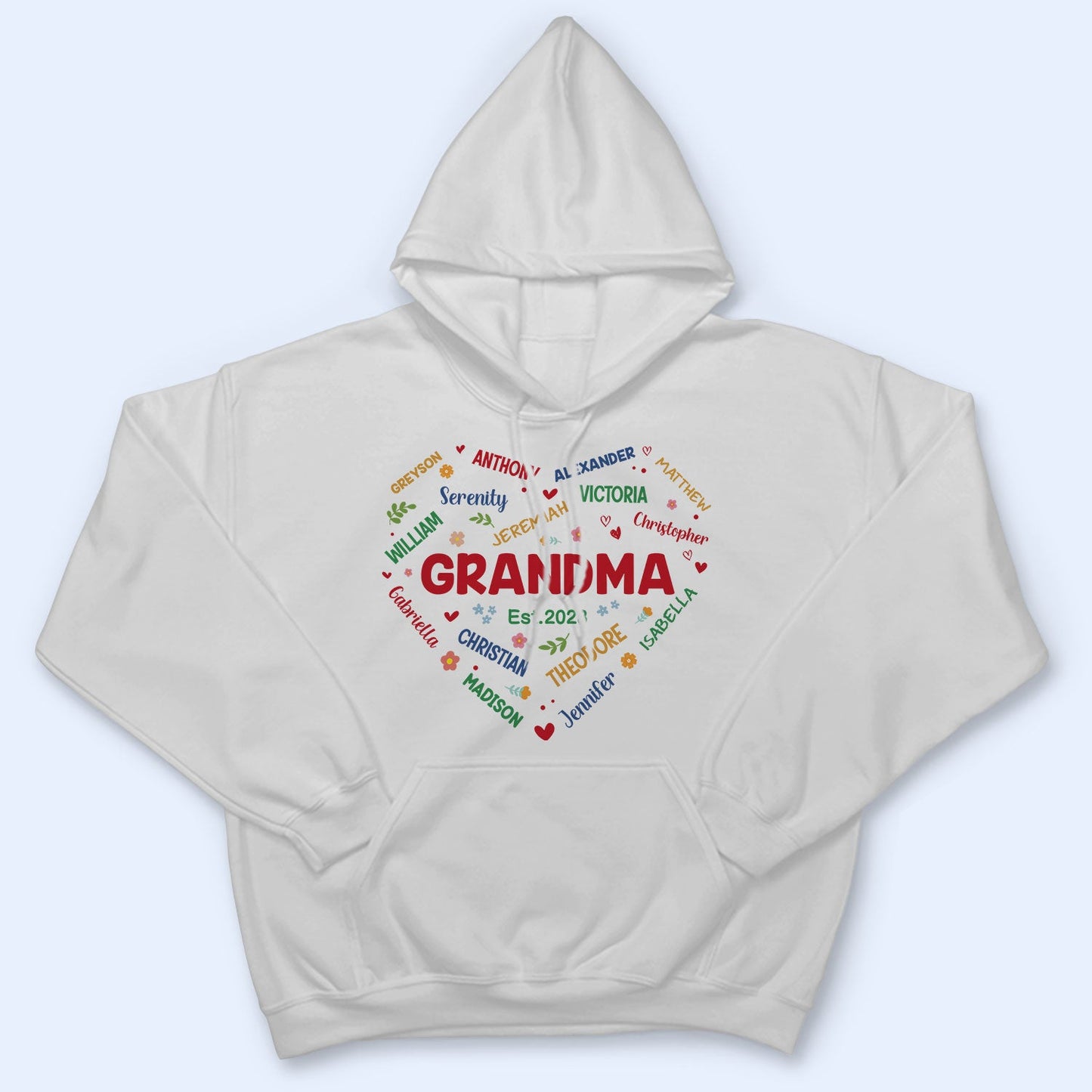 Love Grandma Mom Mum - Gift For Mother, Grandmother - Personalized T Shirt