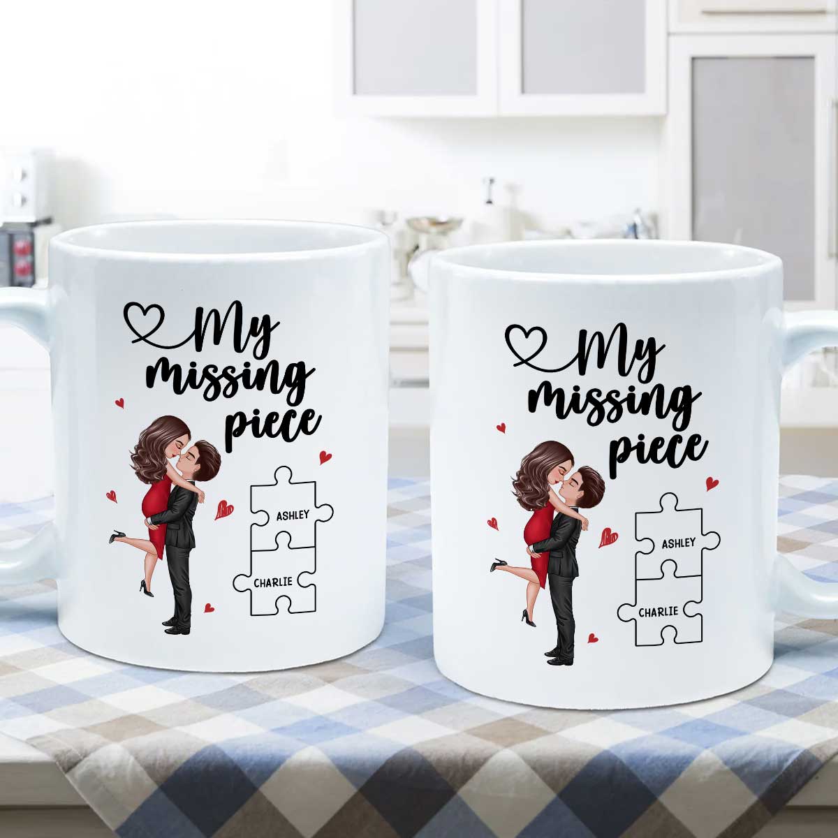 My Missing Piece Valentine‘s Day Gift For Her Gift For Him Personalized Mug