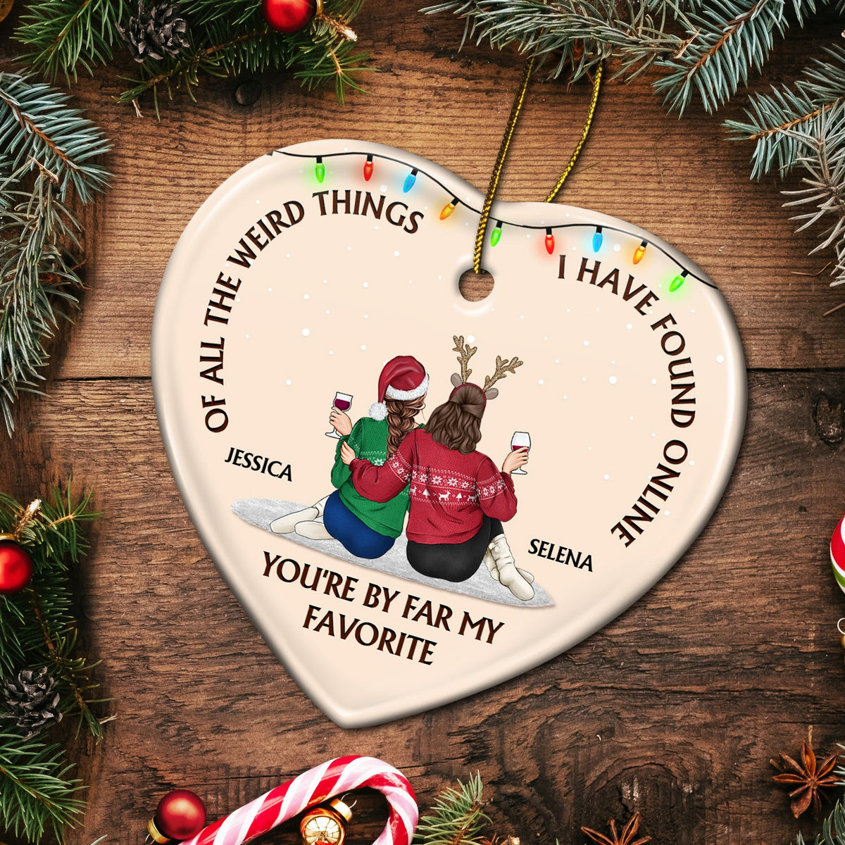  Custom of All The Weird Things I Have Found Online You're by  Far My Favorite Ornament Husband Wife Ornament Christmas Tree Decor Xmas  for Wife Woman Him Her Gift for Couple