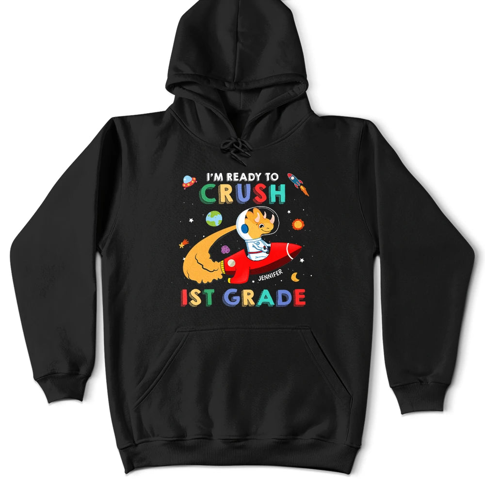 Astronaut Dinosaur I'm Ready To Crush - Personalized Children's T-shirt