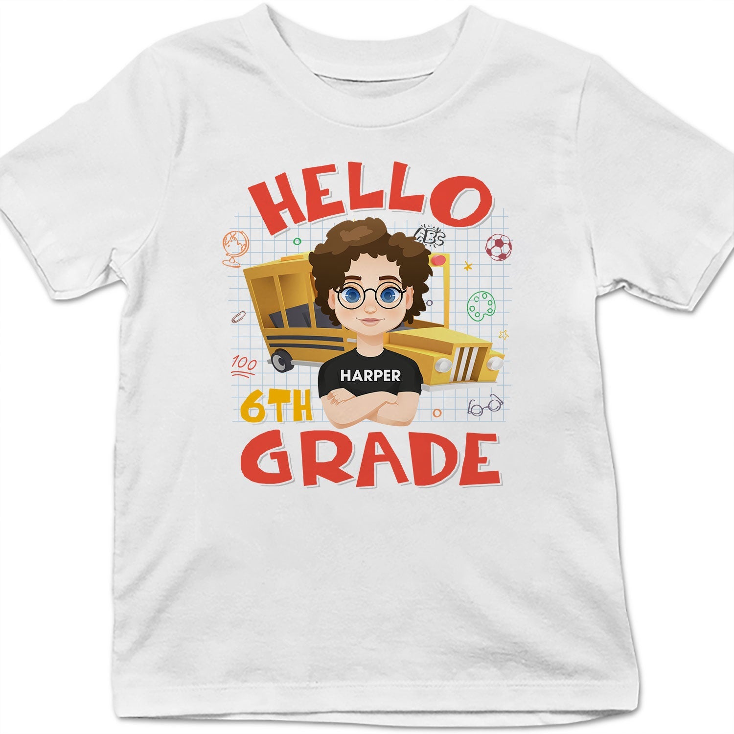 Hello School - Gift For Kid, Back To School Gift - Personalized Custom Children's T-shirt