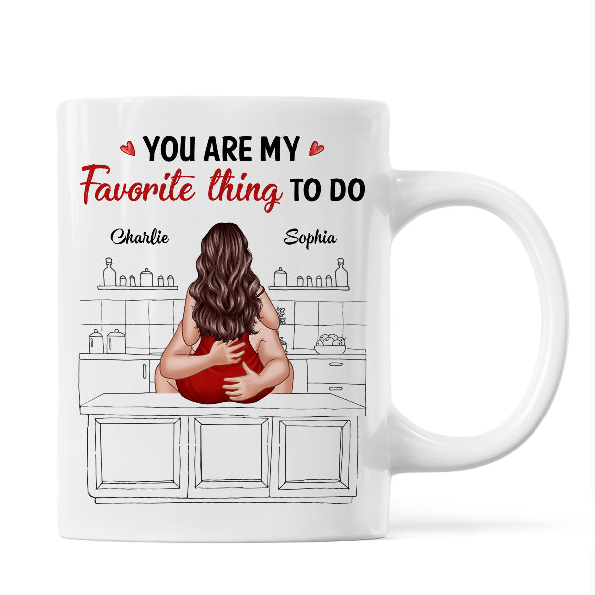 Couple Kiss Adore And Love Butt Funny Gift For Him For Her Personalized Mug