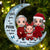 Christmas Gift Grandpa Grandma Grandparents & Kid On Moon Personalized Acrylic Ornament