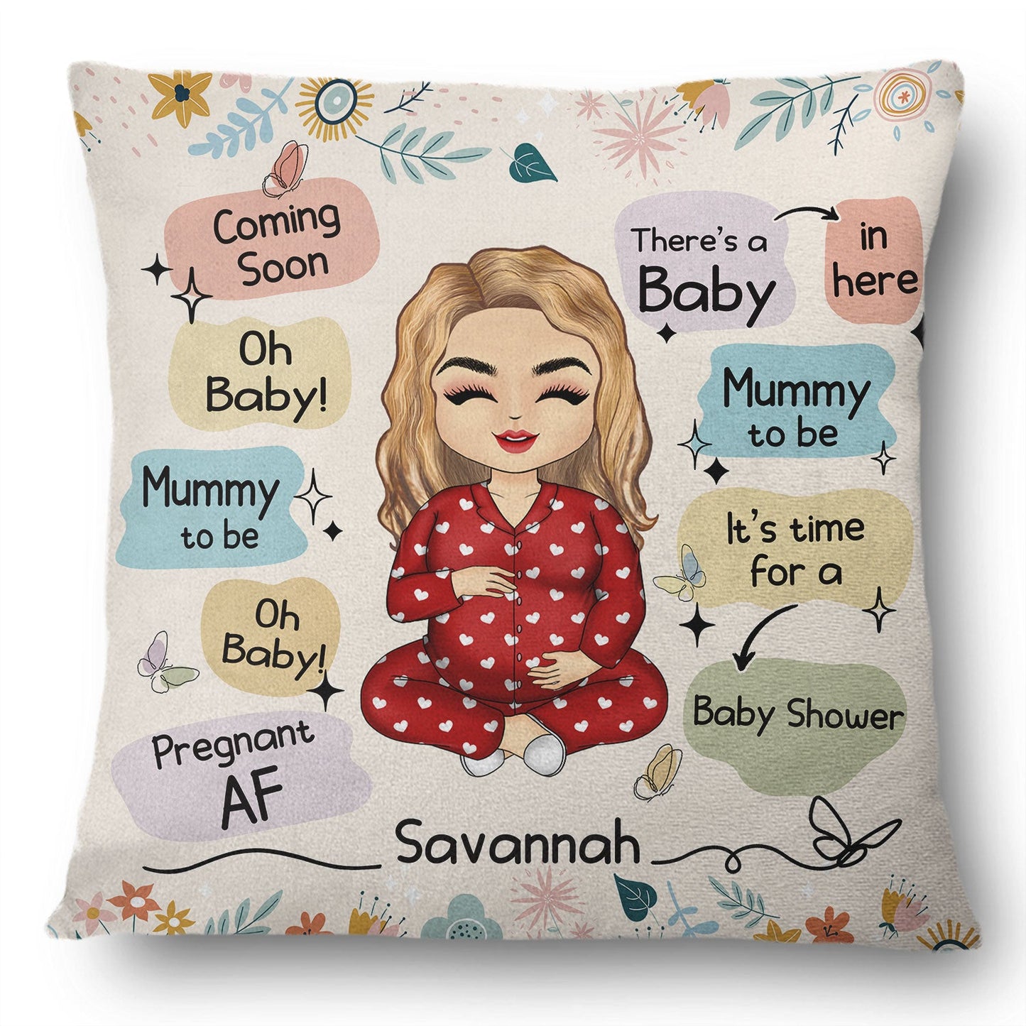 Pregnant Mom To Be - Pregnancy Gift For Mother - Personalized Pillow