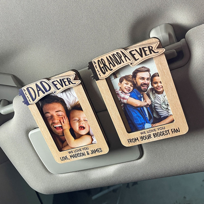 Personalized Picture Frame, Custom Photo Car Visor Clip