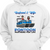 Boating Husband & Wife Pontoon Partners For Life - Traveling, Cruising Gift For Couples, Pontooning Lovers, Beach Lovers, Travelers - Personalized Custom Hoodie Sweatshirt