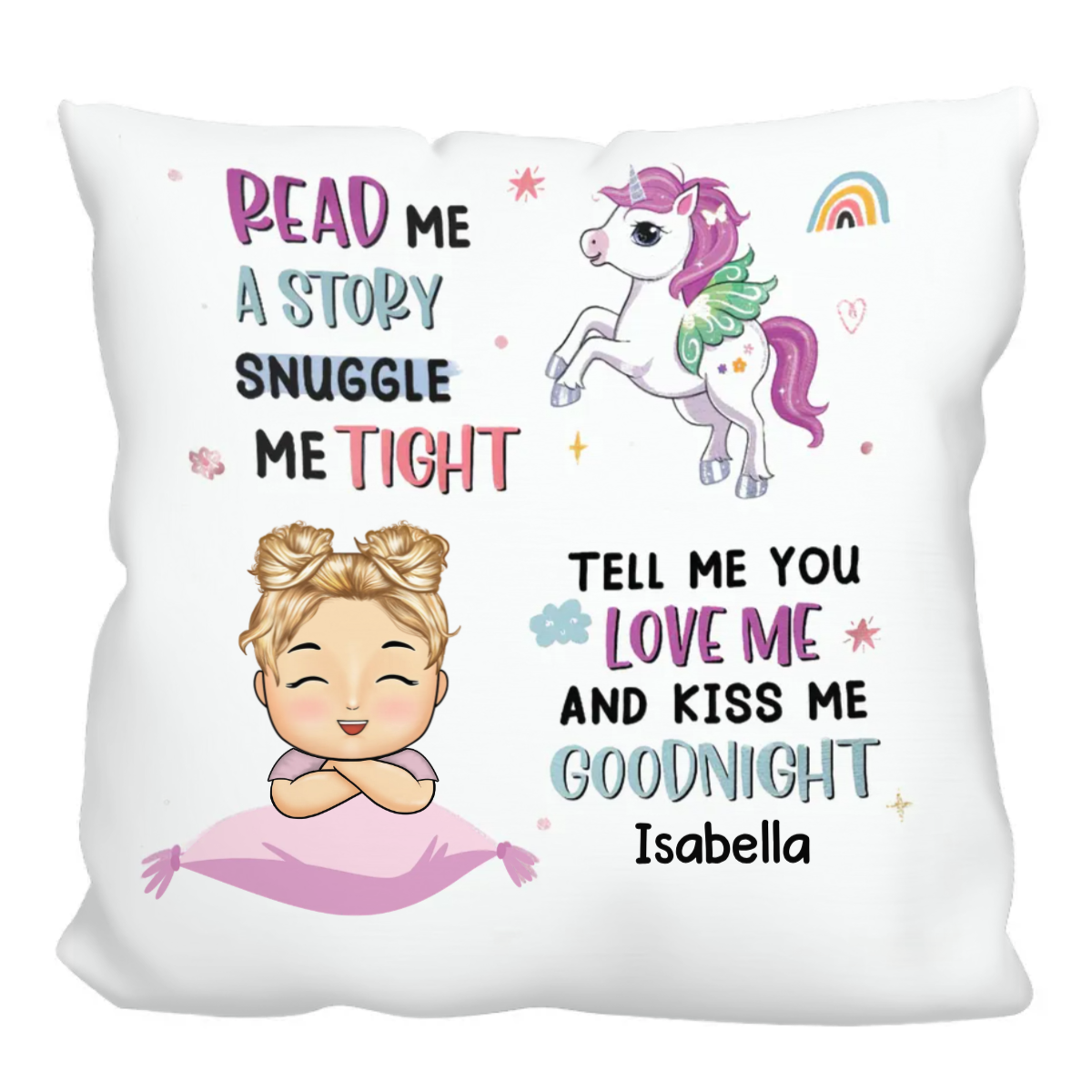 Read Me A Story - Gift For Kids - Personalized Pillow