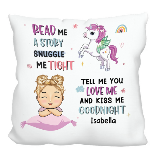 Read Me A Story - Gift For Kids - Personalized Pillow