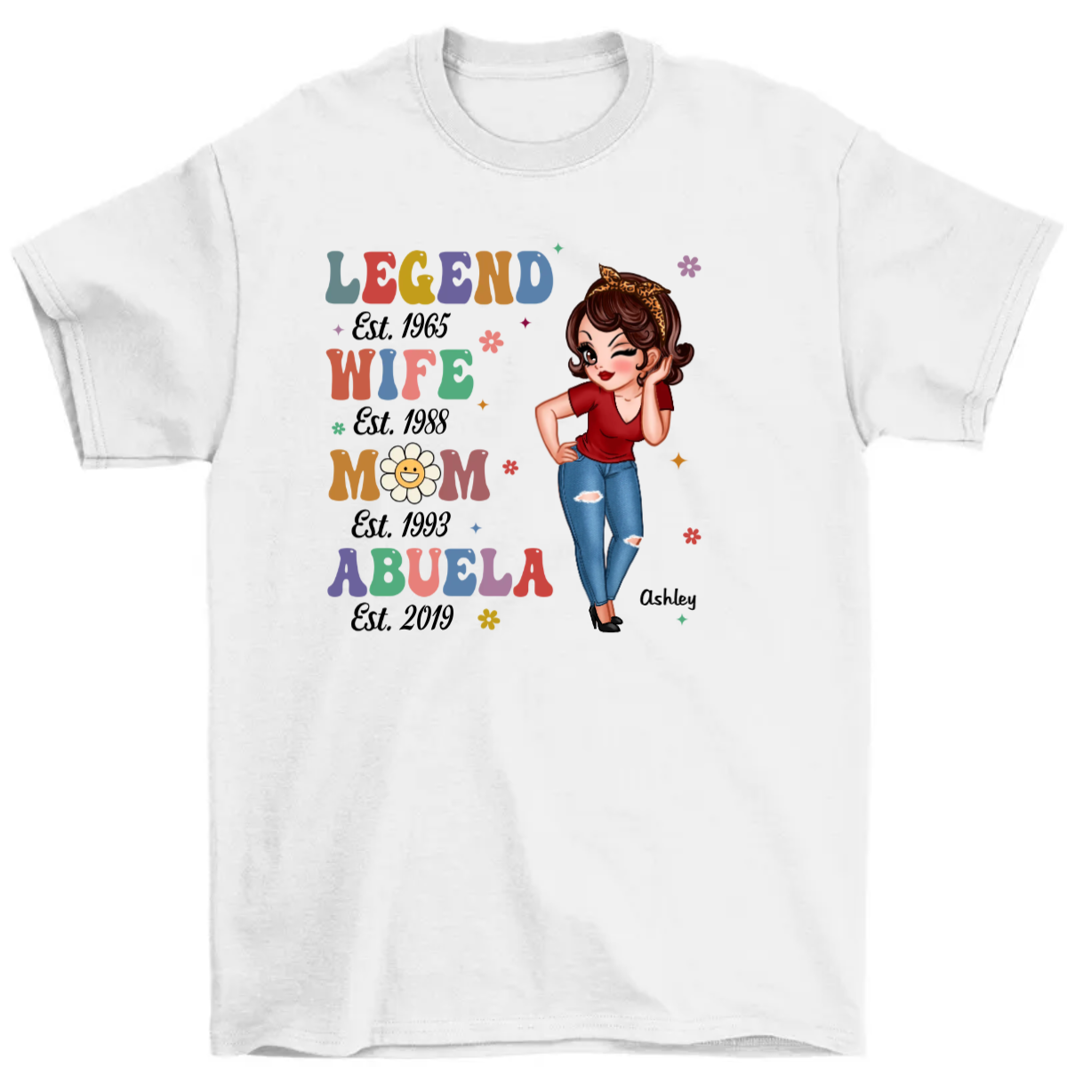 Vintage Legend Wife Mom Grandma Personalized Shirt