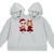 Doll Couple Sitting Christmas Gift For Him Gift For Her Double Couple one-piece Hoodie Sweatshirt