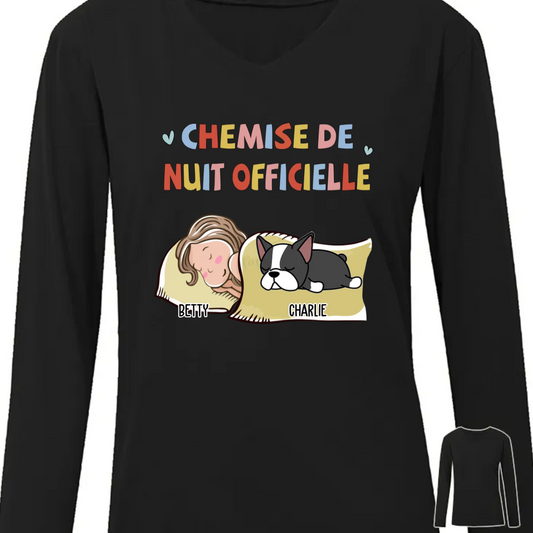 Chemise de nuit officielle - Personalized Custom Long Sleeve Shirt