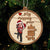 My Missing Piece Couple Hugging Kissing Christmas Personalized 2-Layer Ornament