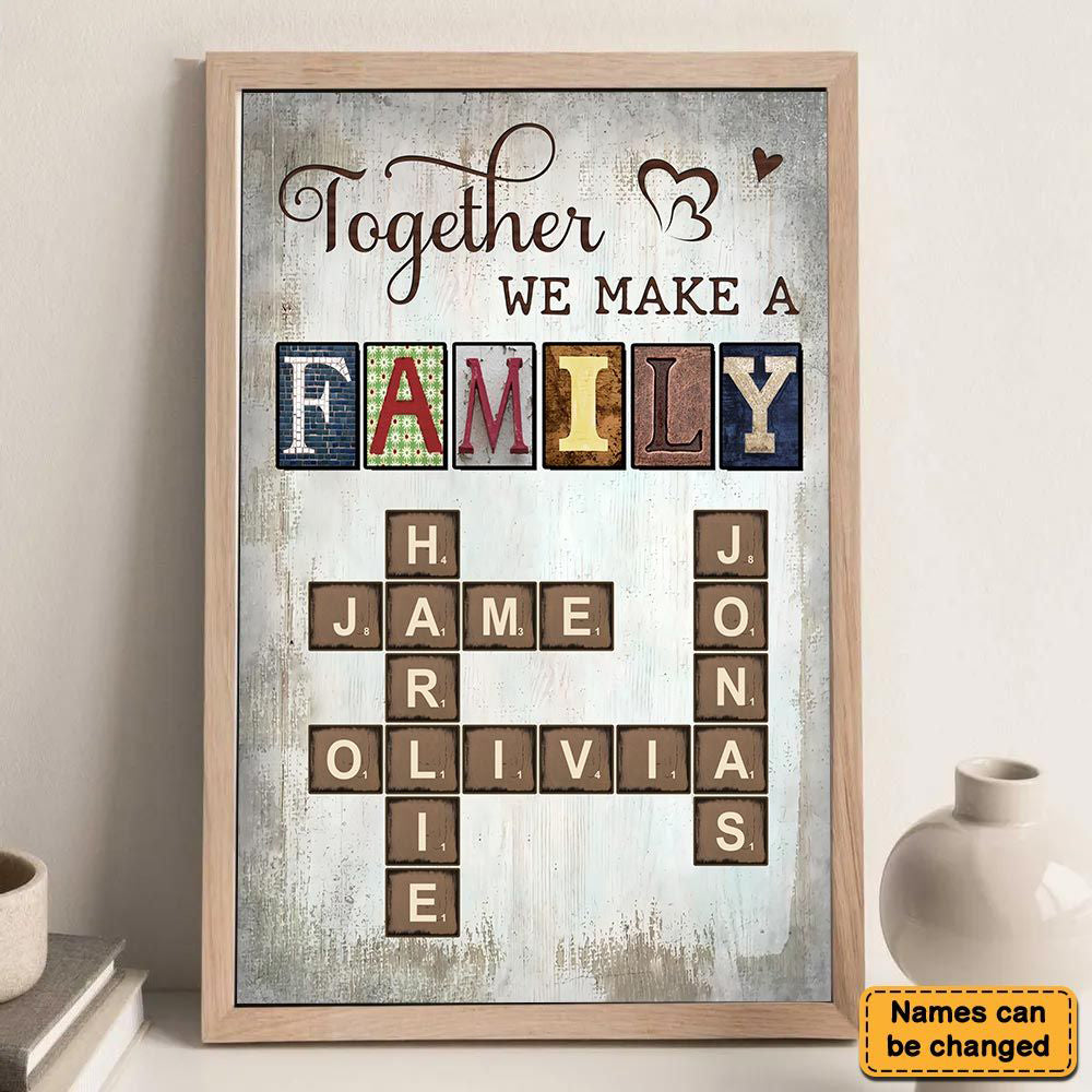 Personalized Family Crossword Art Poster