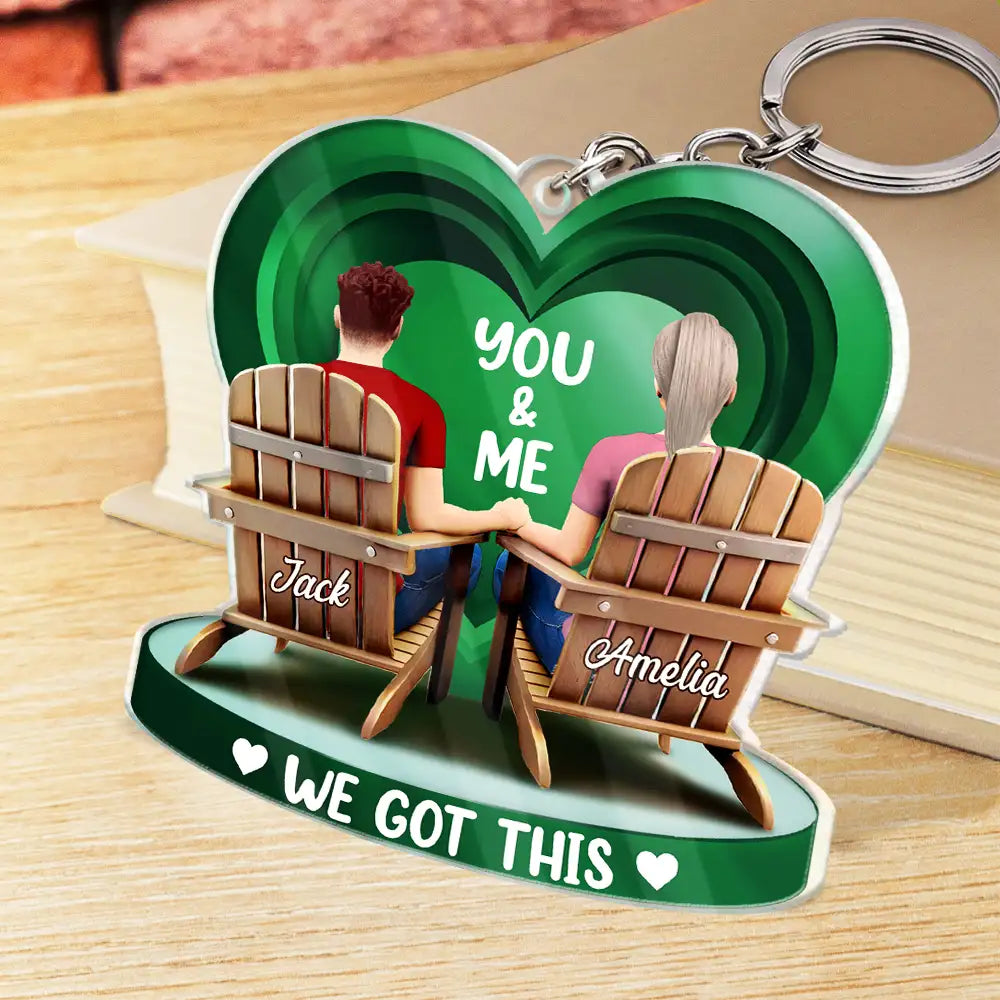 Together Since Couple 3D Effect - Personalized Acrylic Keychain