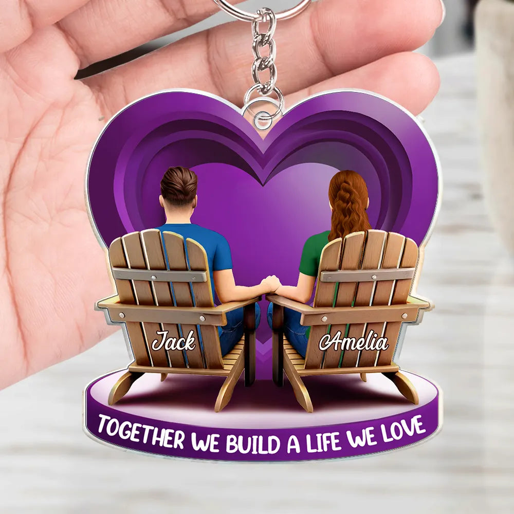 Together Since Couple 3D Effect - Personalized Acrylic Keychain