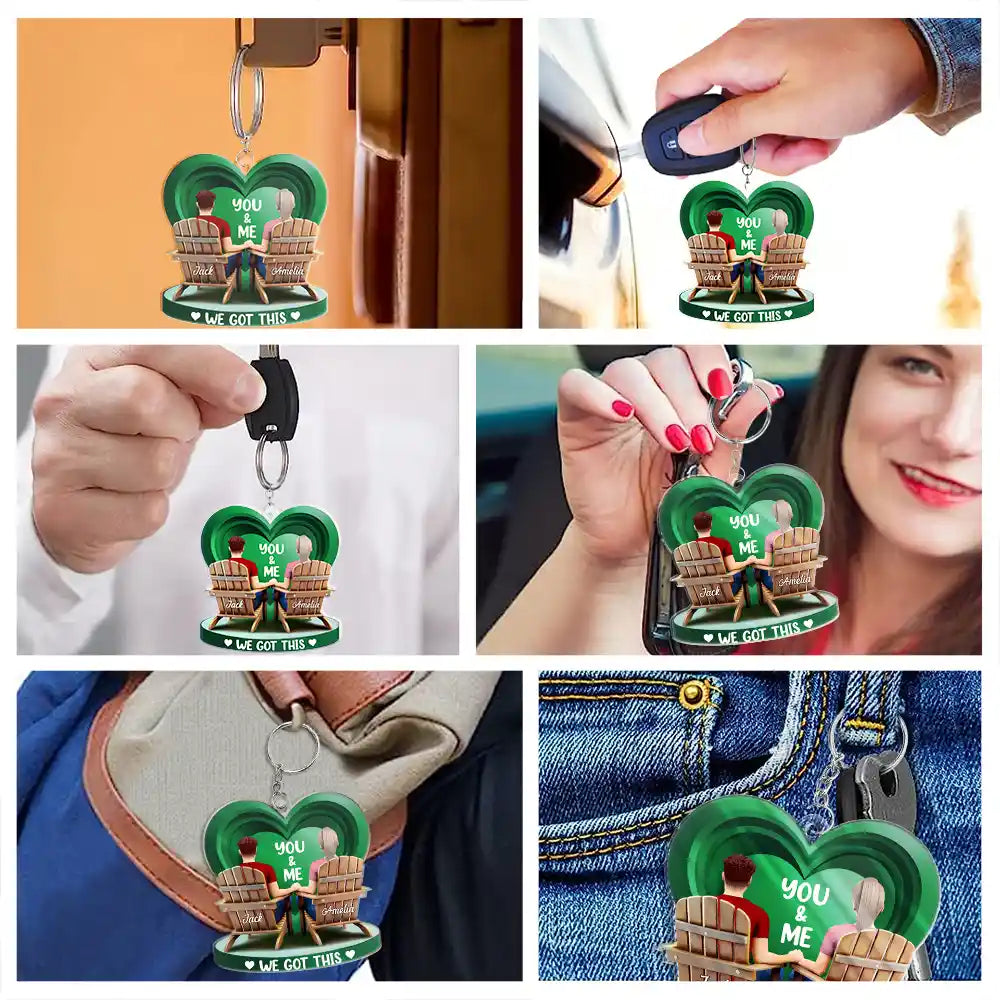 Together Since Couple 3D Effect - Personalized Acrylic Keychain