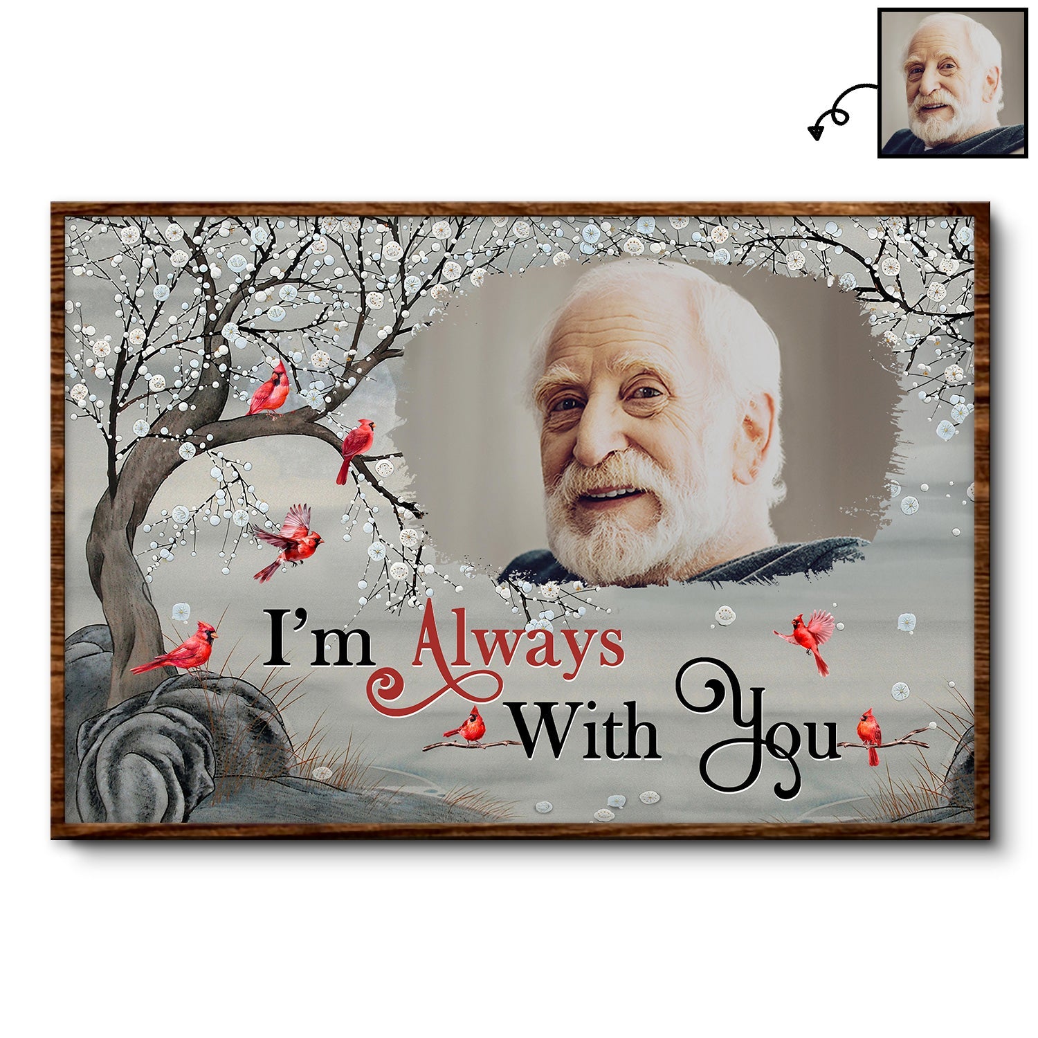 Custom Photo I'm Always With You - Memorial Gift For Family, Friends - Personalized Poster