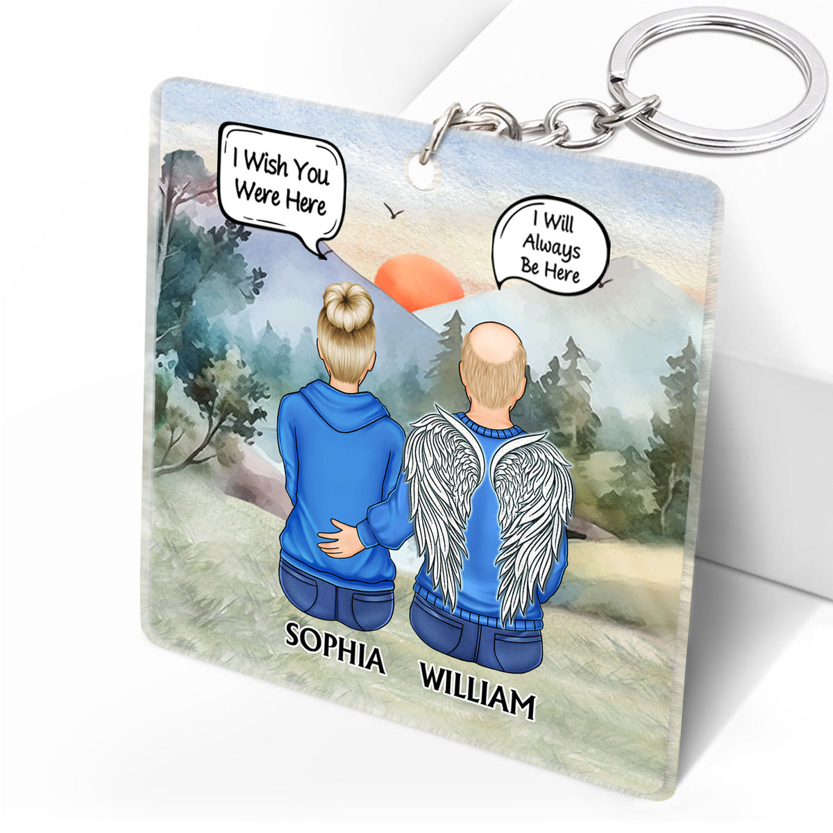 Always On My Mind - Memorial Gift For Family, Friends, Siblings - Personalized Acrylic Keychain