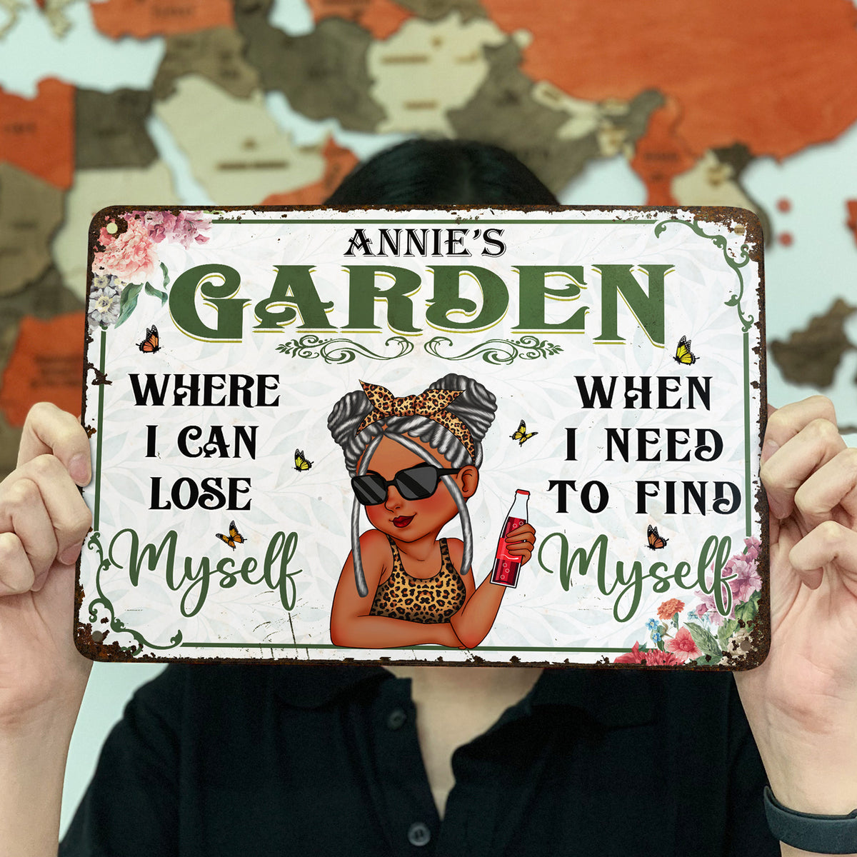 And Into The Garden I Go - Backyard Sign, Gift For Gardening Lovers, Gardeners - Personalized Classic Metal Signs