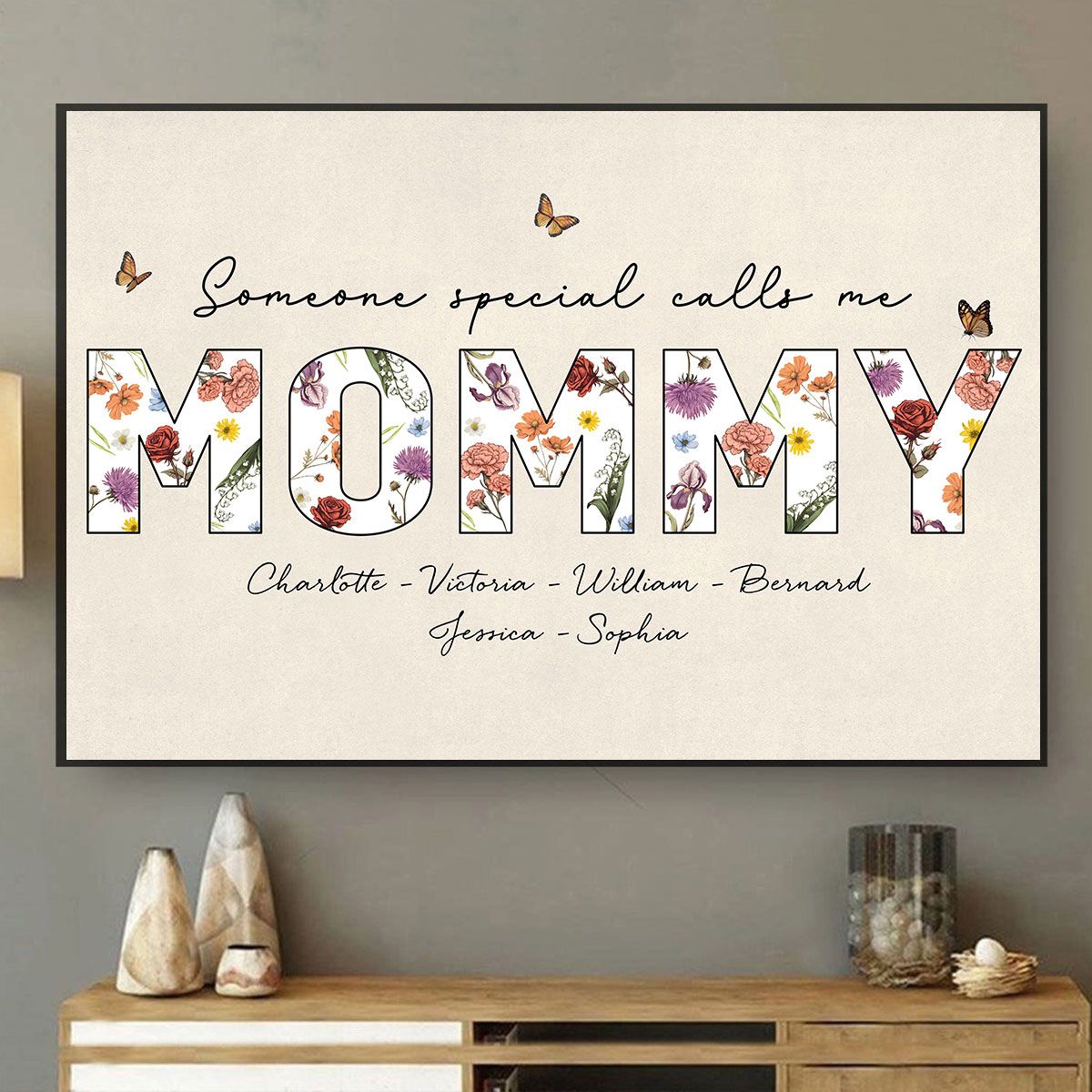 Someone Special Calls Me Grandma Personalized Poster, Birth Month Flower, Gift For Grandma