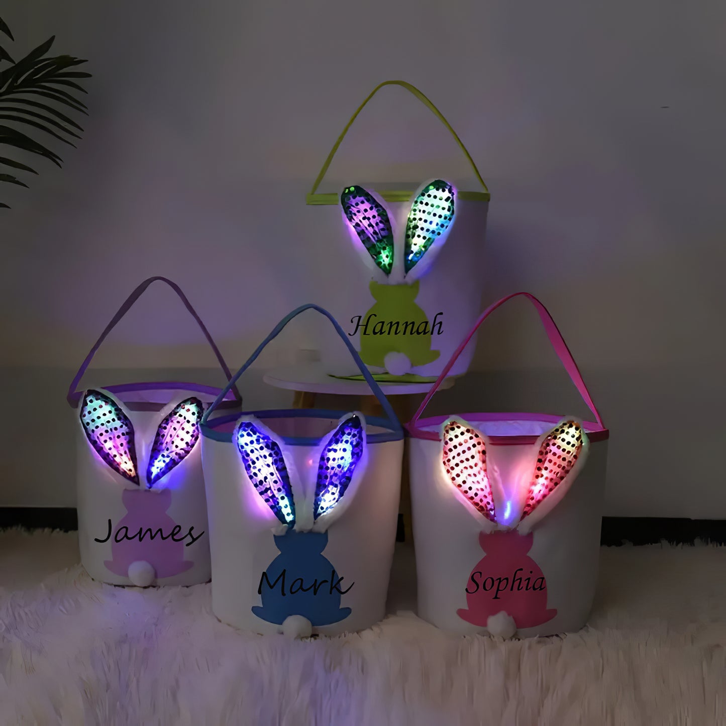 Easter Gift For Kids Personalized Luminous Bunny Basket