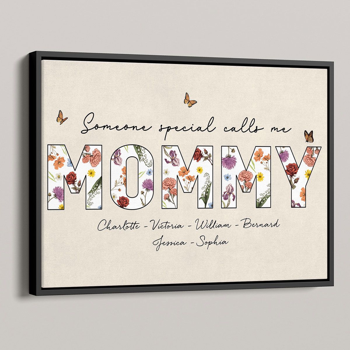 Someone Special Calls Me Grandma Personalized Poster, Birth Month Flower, Gift For Grandma