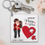 Couple Missing Piece Red Heart Valentine‘s Day Gift Personalized Acrylic Keychain