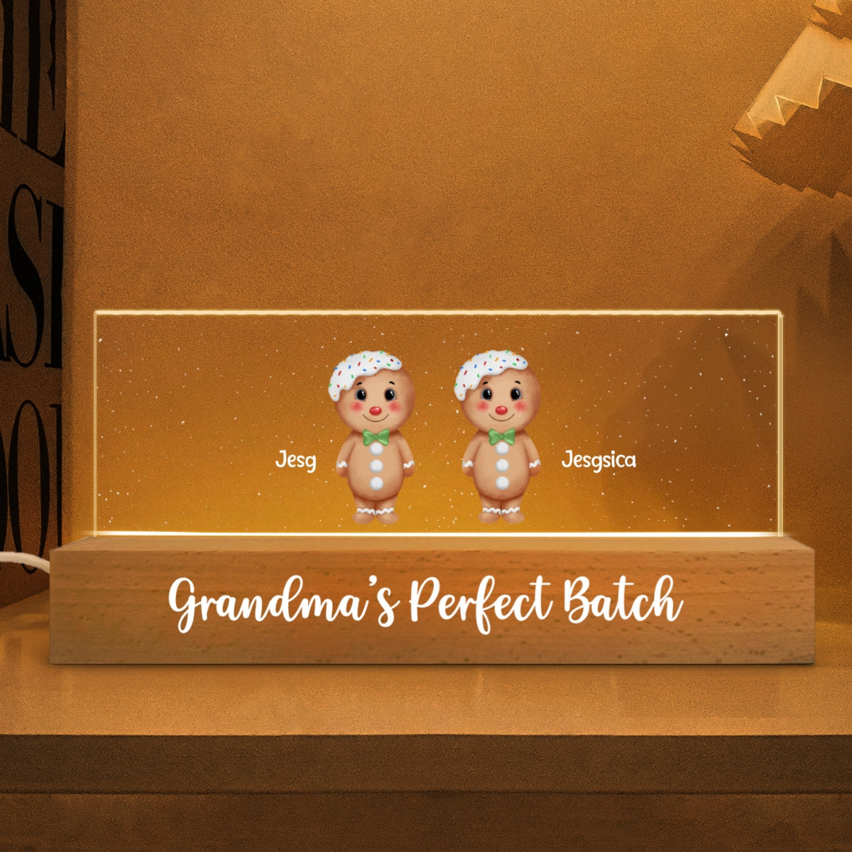 Grandma's Perfect Batch Acrylic LED Night Light, Personalized Christmas Gift For Grandmothers