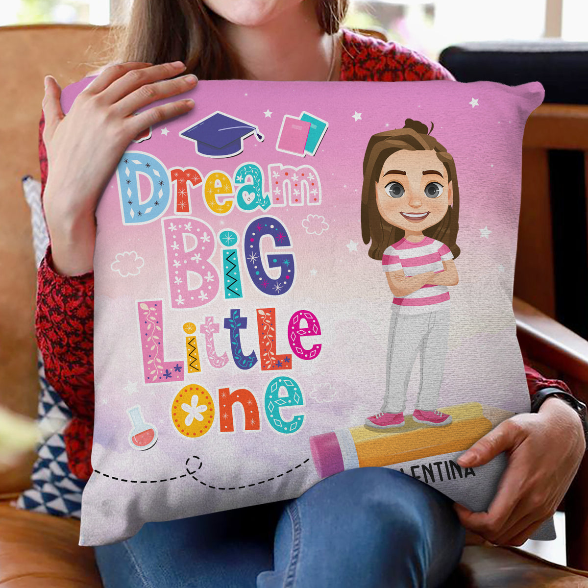 Dream Big Little One - Gift For Kids - Personalized Pillow